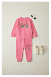 Girls Blossom Puff Fleece Set